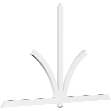 Ekena Millwork Redmond Architectural Grade PVC Gable Bracket, 108"W x 67 1/2"H x 2"D x 4"F, 15/12 Pitch GBP108X68X0204RED00